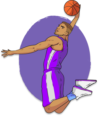 Basketball player artwork