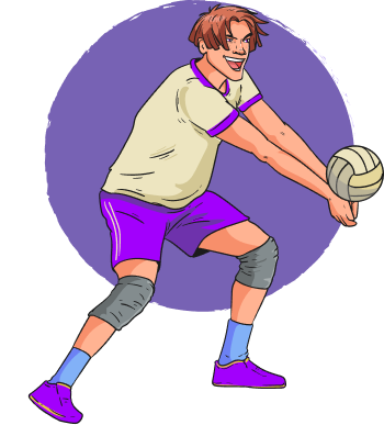 Volleyball player artwork